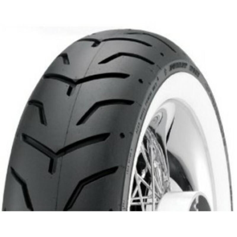 DUNLOP 626444 : Neumático DUNLOP D407 SW (HARLEY-D) Banda blanca delgada 180/65 B 16 M/C 81H TL