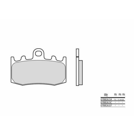 BREMBO 07BB2607 : Pastillas de freno orgánicas Brembo 07BB2607