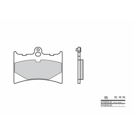 BREMBO 07GR5605 : Pastillas de freno orgánicas Brembo 07GR5605