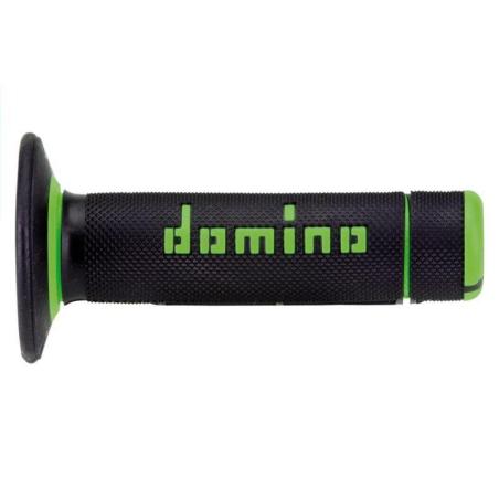 DOMINO A02041C4440A7-1 : Puños off road DOMINO cross negro/verde A02041C4440