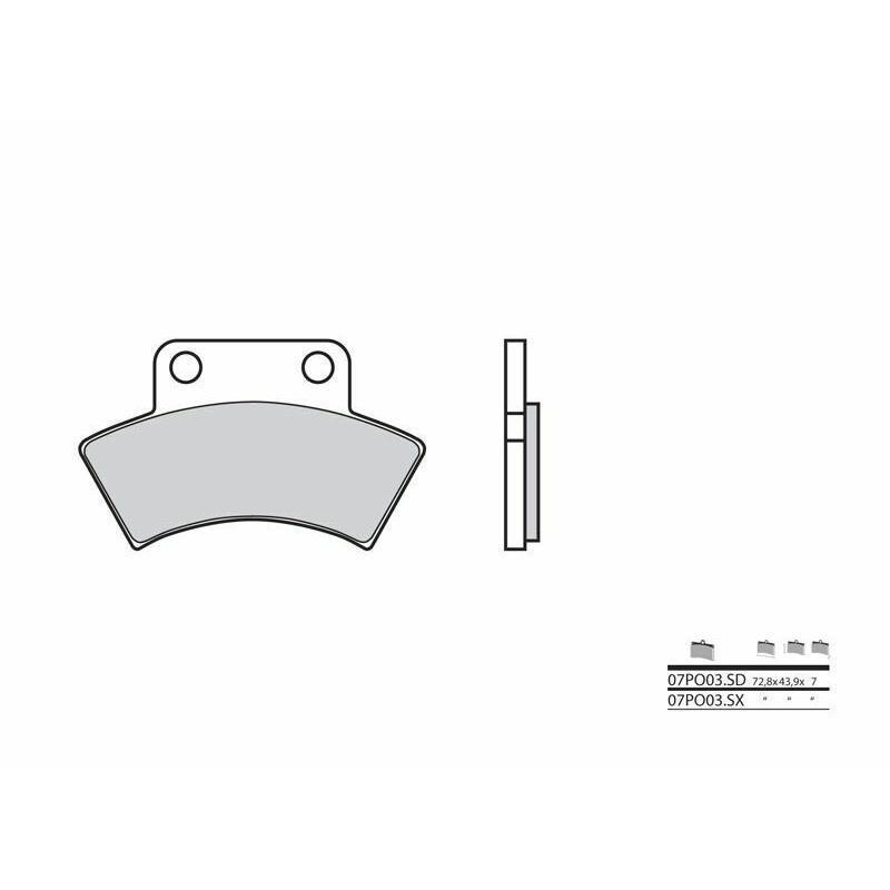 BREMBO 07PO03SD : Pastillas de freno sinterizadas Brembo 07PO03SD