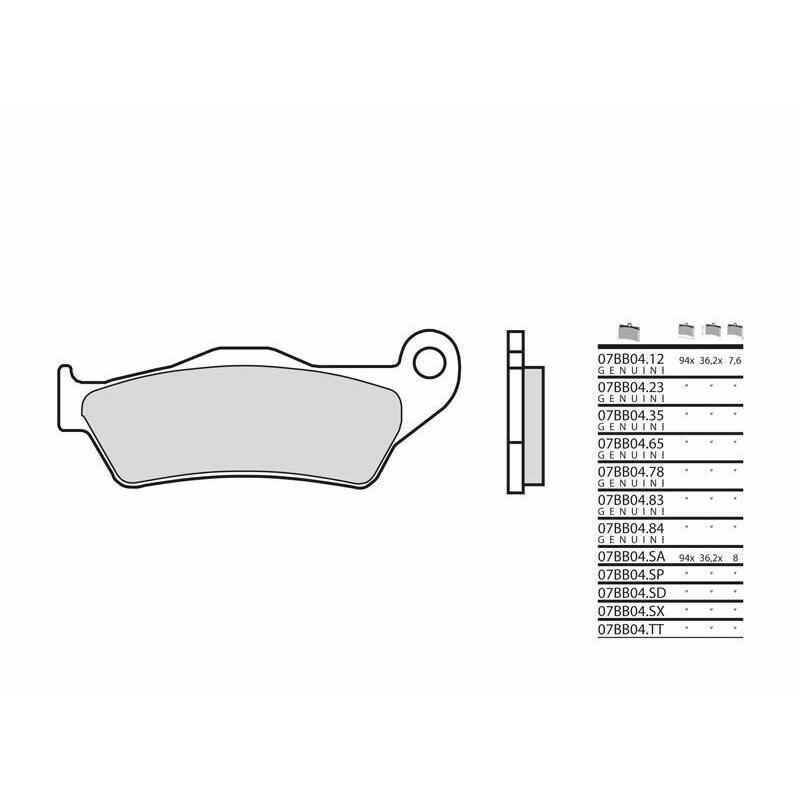 BREMBO 07BB04SD : Pastillas de freno sinterizadas Brembo 07BB04SD