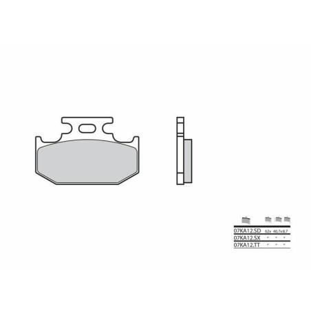 BREMBO 07KA12SX : Pastillas de freno sinterizadas de competición Brembo 07KA12SX