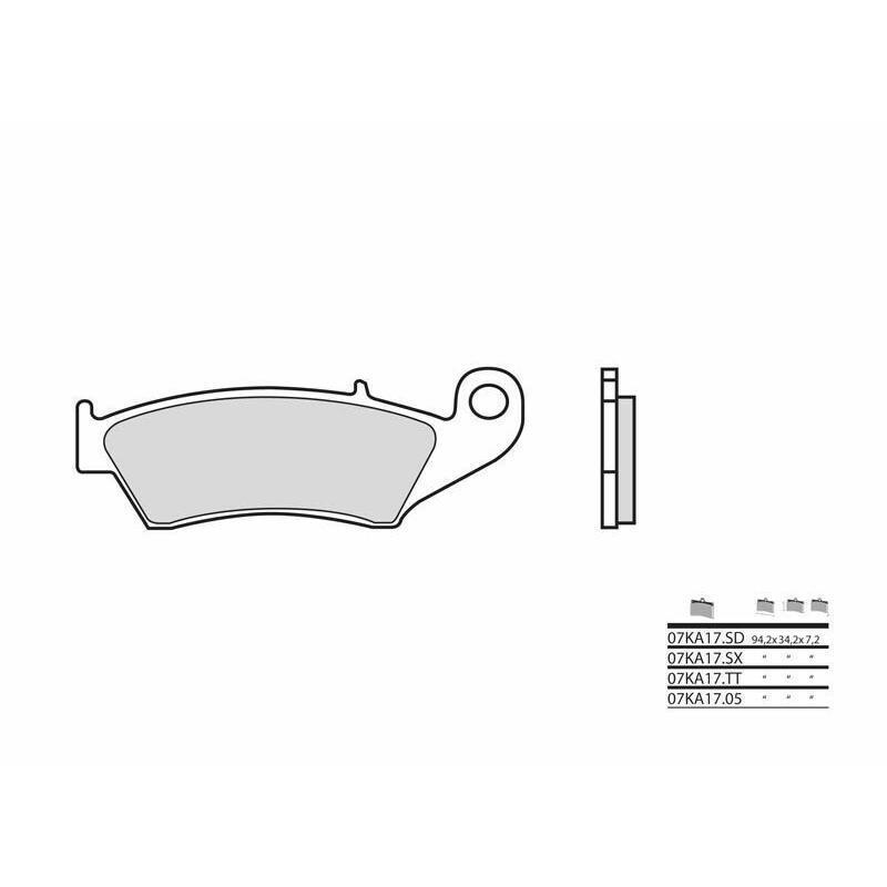 BREMBO 07KA17SX : Pastillas de freno sinterizadas de competición Brembo 07KA17SX