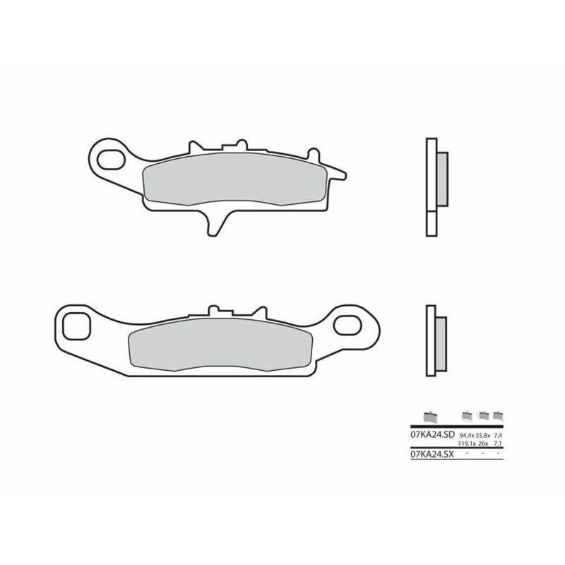 BREMBO 07KA24SD : Pastillas de freno sinterizadas Brembo 07KA24SD