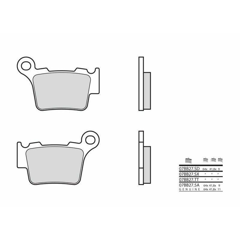 BREMBO 07BB275A : Pastillas de freno sinterizadas Brembo 07BB275A