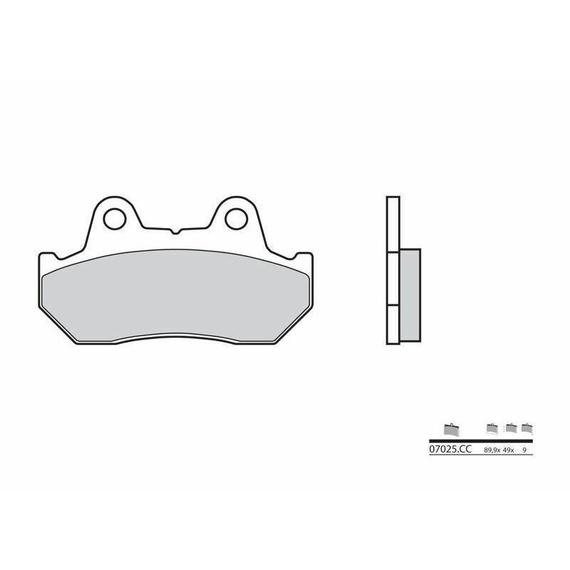 BREMBO 07025 : Pastillas de freno orgánicas Brembo 07025