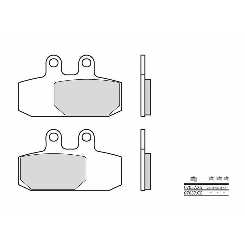 BREMBO 07057 : Pastillas de freno orgánicas Brembo 07057