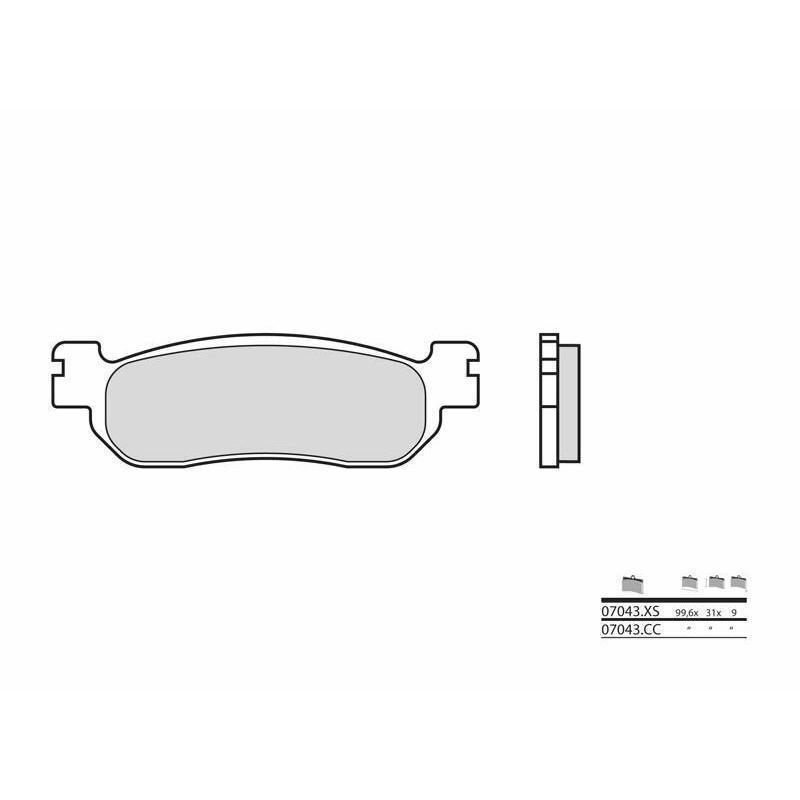 BREMBO 07043 : Pastillas de freno orgánicas Brembo 07043