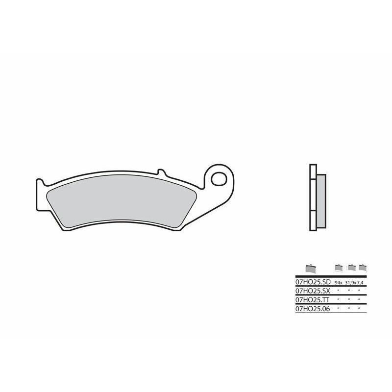 BREMBO 07HO25SD : Pastillas de freno sinterizadas Brembo 07HO25SD