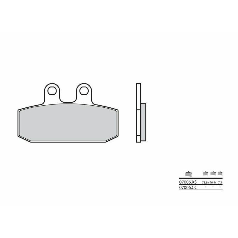 BREMBO 07006 : Pastillas de freno orgánicas Brembo 07006