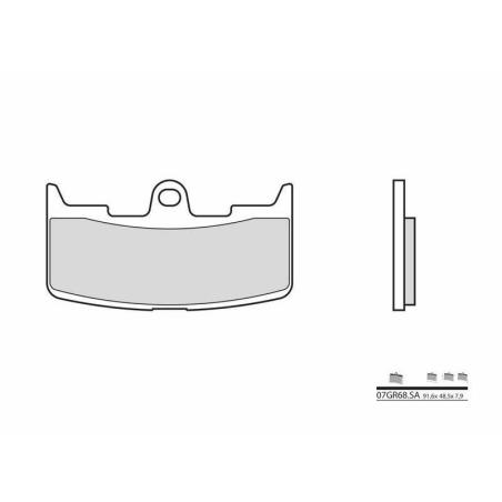 BREMBO 07GR68SA : Pastillas de freno sinterizadas Brembo 07GR68SA