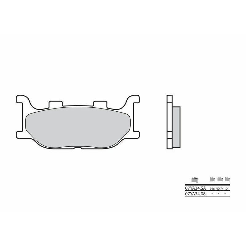 BREMBO 07YA3408 : Pastillas de freno orgánicas Brembo 07YA3408