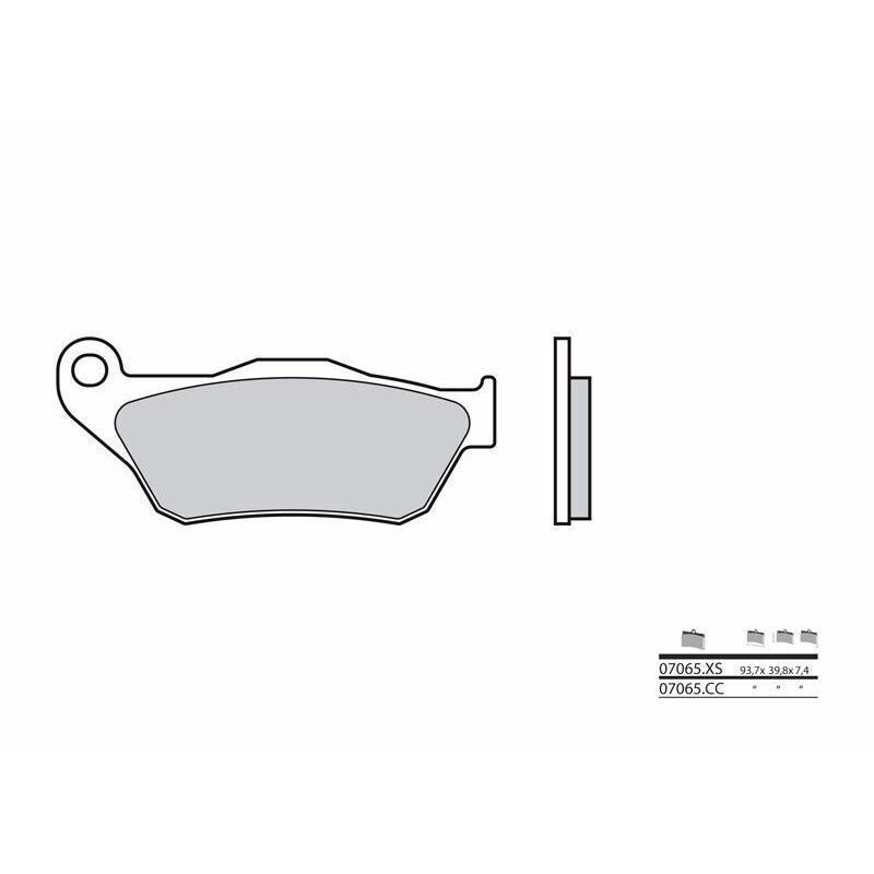 BREMBO 07065 : Pastillas de freno orgánicas Brembo 07065