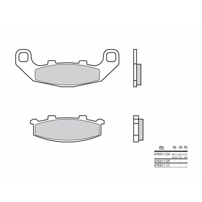 BREMBO 07KA1117 : Pastillas de freno orgánicas Brembo 07KA1117