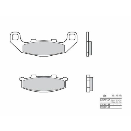 BREMBO 07KA1117 : Pastillas de freno orgánicas Brembo 07KA1117