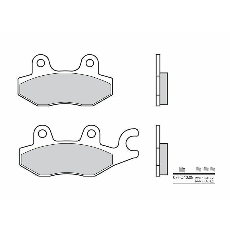 BREMBO 07HO4008 : Pastillas de freno orgánicas Brembo 07HO4008