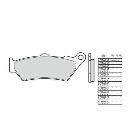 BREMBO 07BB0306 : Pastillas de freno orgánicas Brembo 07BB0306