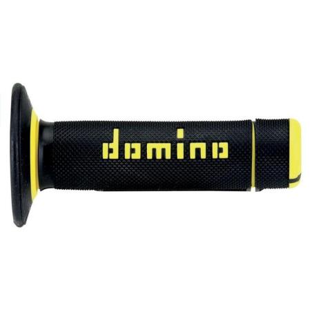 DOMINO A02041C4740A7-1 : Puños off road DOMINO cross negro/amarillo A02041C4740