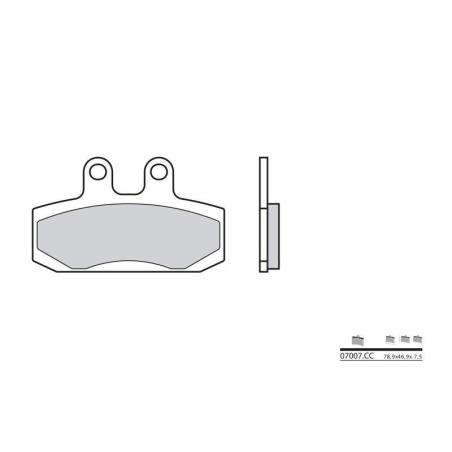 BREMBO 07007 : Pastillas de freno orgánicas Brembo 07007