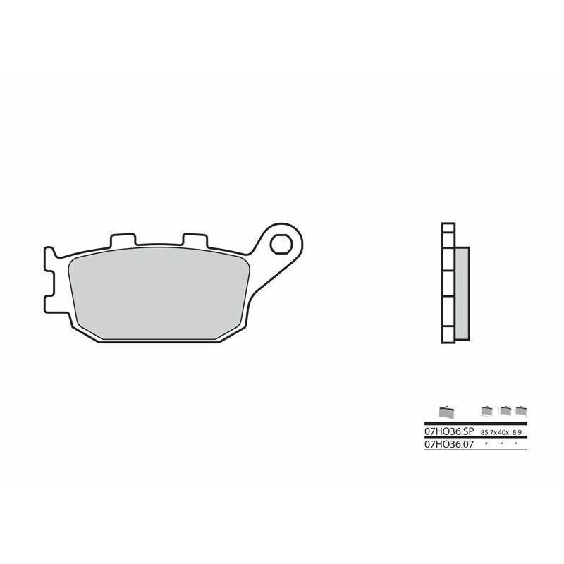 BREMBO 07HO36SP : Pastillas de freno sinterizadas Brembo 07HO36SP