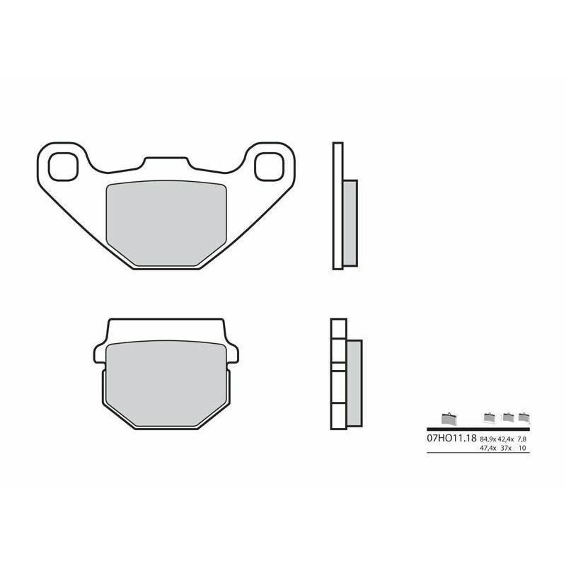 BREMBO 07HO1118 : Pastillas de freno orgánicas Brembo 07HO1118