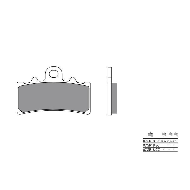 BREMBO 07GR18SA : Pastillas de freno sinterizadas Brembo 07GR18SA