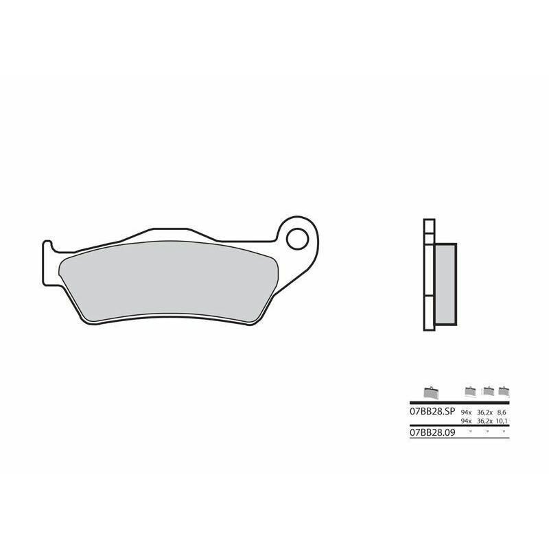 BREMBO 07BB28SP : Pastillas de freno sinterizadas Brembo 07BB28SP