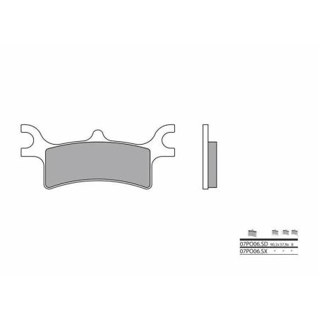 BREMBO 07PO06SX : Pastillas de freno sinterizadas de competición Brembo 07PO06SX