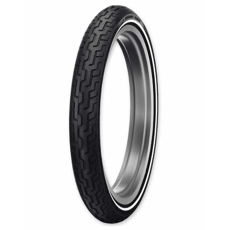 DUNLOP 631715 : Neumático DUNLOP D402F MWW (HARLEY-D) Banda blanca media MH90-21 M/C 54H TL