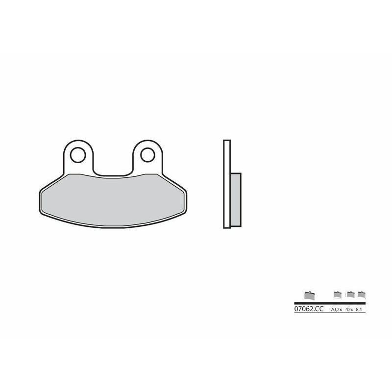 BREMBO 07062 : Pastillas de freno orgánicas Brembo 07062