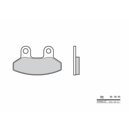 BREMBO 07062 : Pastillas de freno orgánicas Brembo 07062