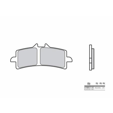 BREMBO 07BB37RC : Pastillas de freno sinterizadas de competición Brembo 07BB37RC