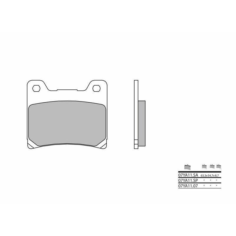 BREMBO 07YA11SP : Pastillas de freno sinterizadas Brembo 07YA11SP