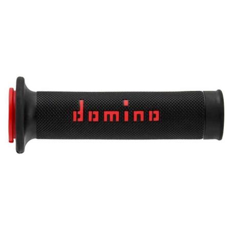 DOMINO A01041C4240B7-0 : Puños racing DOMINO 126mm negro/rojo A01041C4240