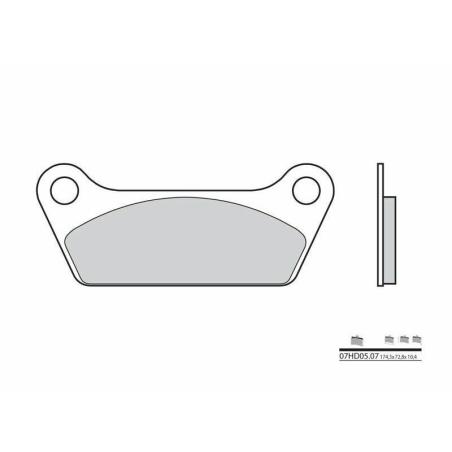 BREMBO 07HD0507 : Pastillas de freno orgánicas Brembo 07HD0507