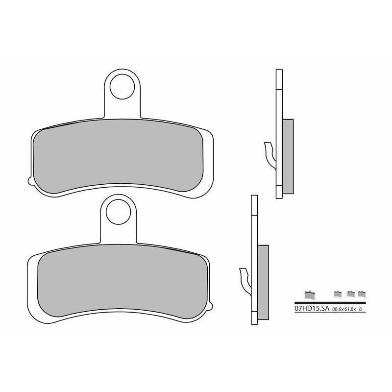 BREMBO 07HD15SA : Pastillas de freno sinterizadas Brembo 07HD15SA