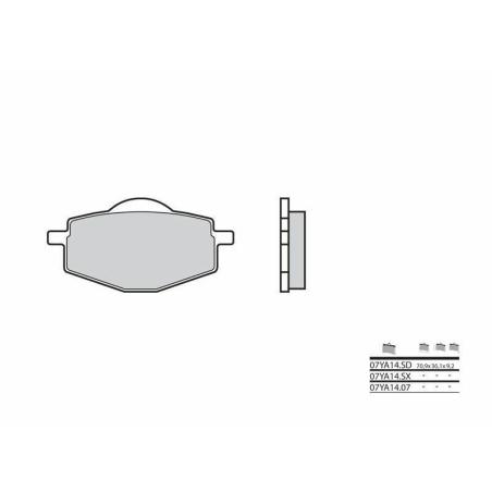 BREMBO 07YA14SX : Pastillas de freno sinterizadas de competición Brembo 07YA14SX