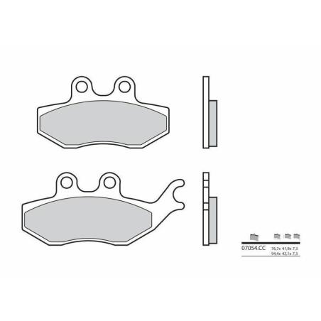 BREMBO 07054 : Pastillas de freno orgánicas Brembo 07054