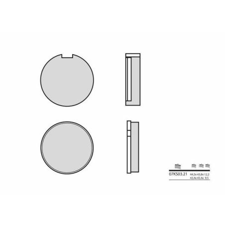 BREMBO 07KS0321 : Pastillas de freno orgánicas Brembo 07KS0321