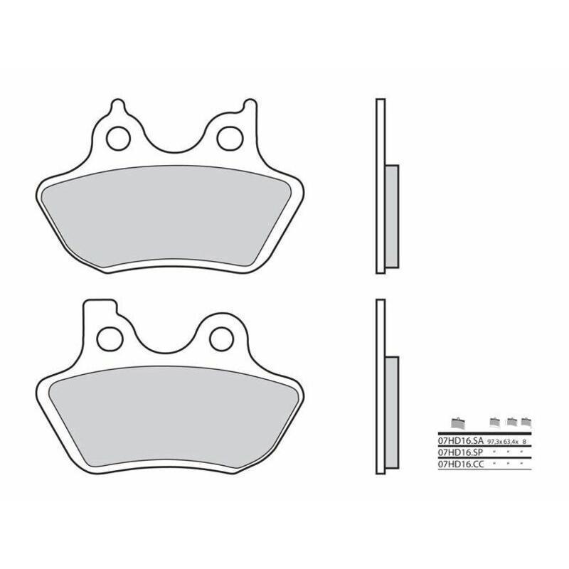 BREMBO 07HD16SA : Pastillas de freno sinterizadas Brembo 07HD16SA