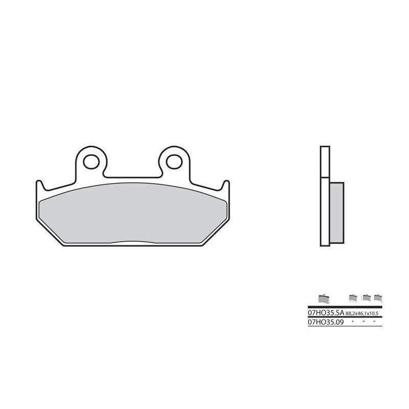 BREMBO 07HO3509 : Pastillas de freno orgánicas Brembo 07HO3509