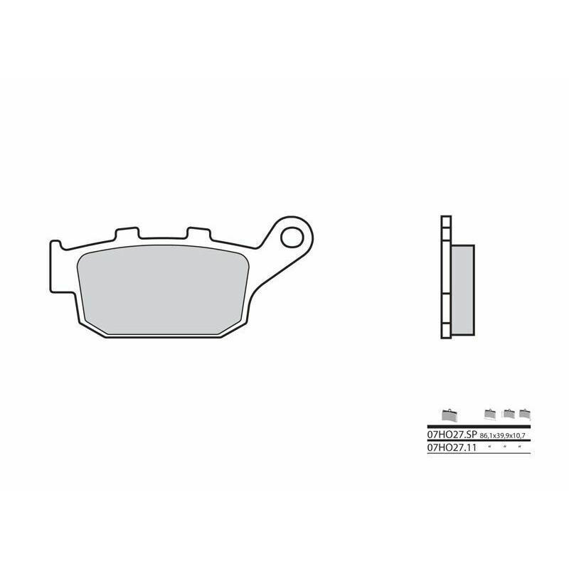 BREMBO 07HO27SP : Pastillas de freno sinterizadas Brembo 07HO27SP