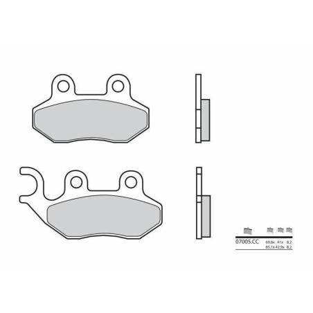 BREMBO 07005 : Pastillas de freno orgánicas Brembo 07005