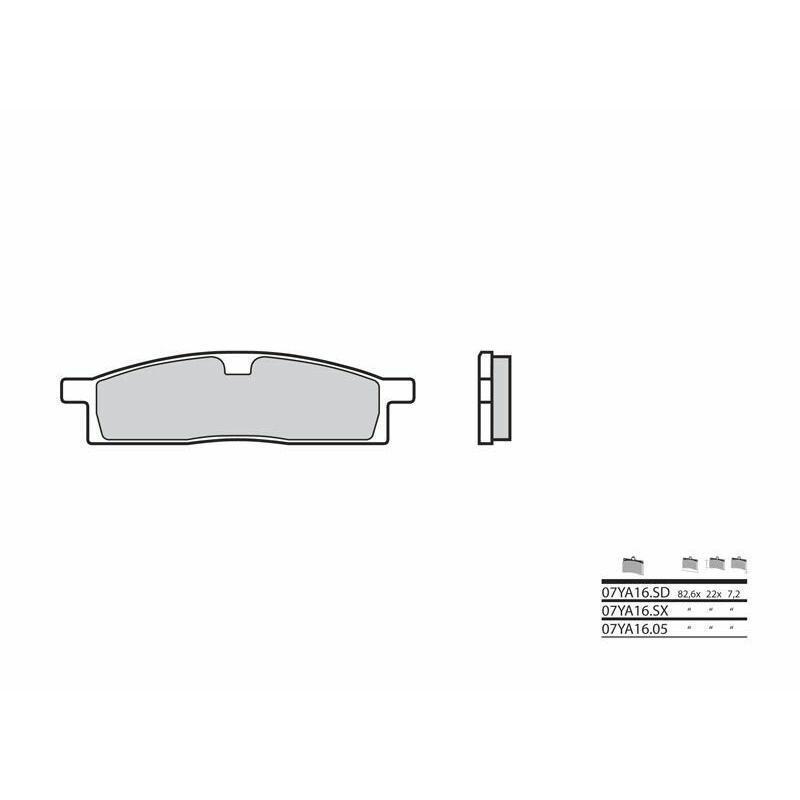 BREMBO 07YA1605 : Pastillas de freno orgánicas Brembo 07YA1605