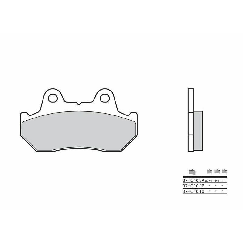 BREMBO 07HO1010 : Pastillas de freno orgánicas Brembo 07HO1010