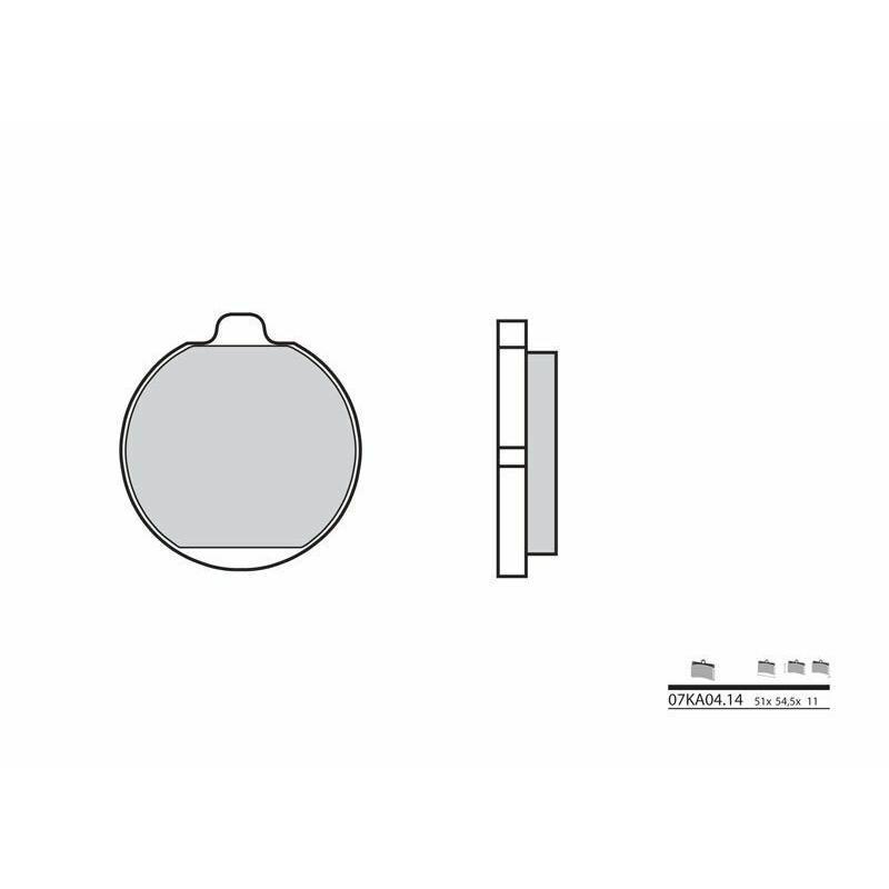 BREMBO 07KA0414 : Pastillas de freno orgánicas Brembo 07KA0414