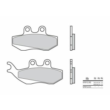 BREMBO 07012 : Pastillas de freno orgánicas Brembo 07012