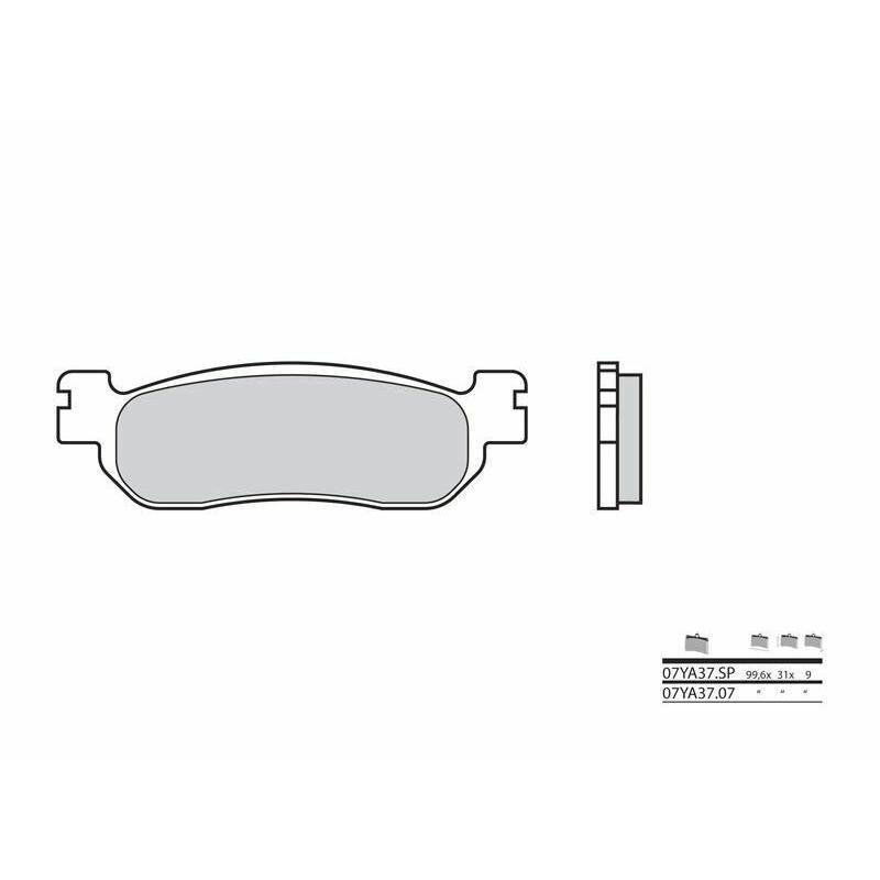 BREMBO 07YA3707 : Pastillas de freno orgánicas Brembo 07YA3707