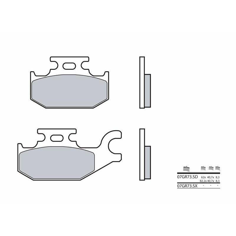 BREMBO 07GR73SD : Pastillas de freno sinterizadas Brembo 07GR73SD